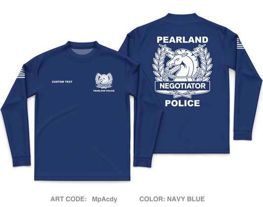 CUSTOM Pearland SWAT / Hostage Negotiation Team Core Men's LS Performance Tee - MpAcdy