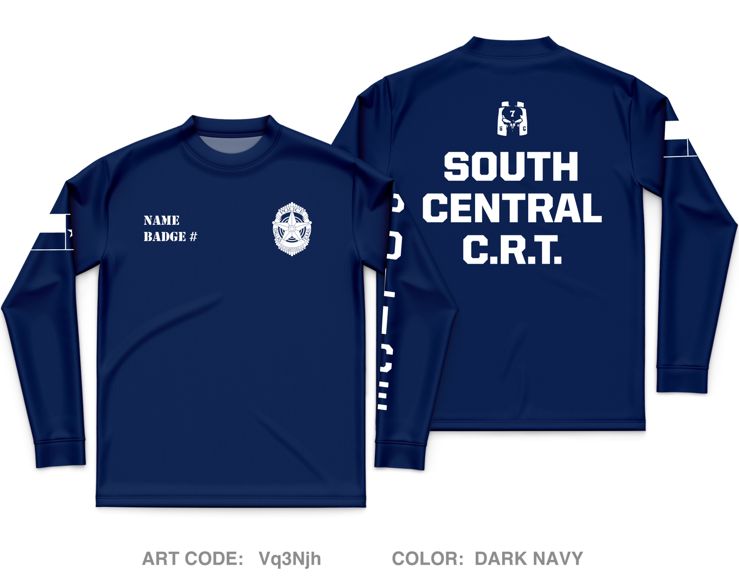 CUSTOM Dallas PD Store 1 Core Men's LS Performance Tee - Vq3Njh