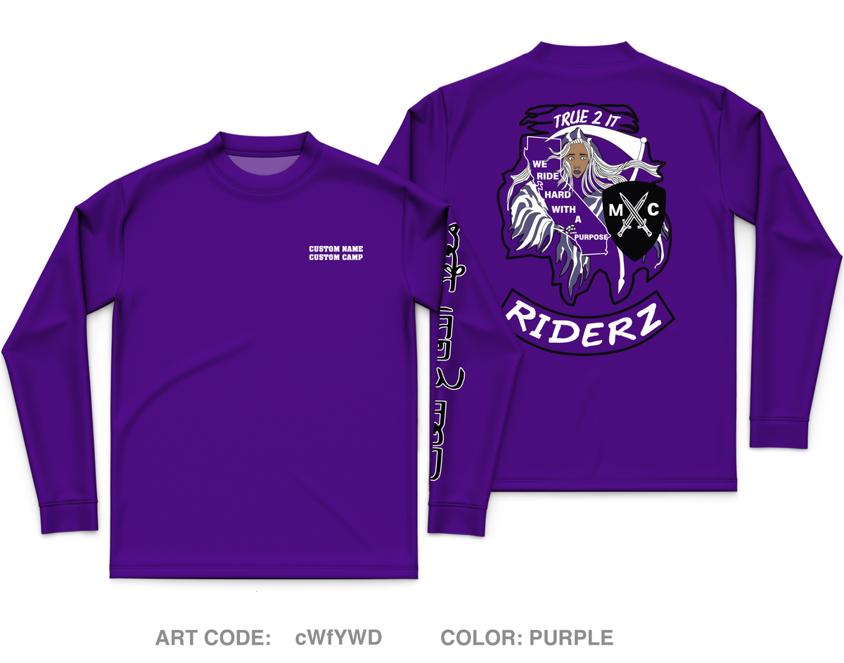 CUSTOM True 2 It Ladies MC Core Men's LS Performance Tee - cWfYWD