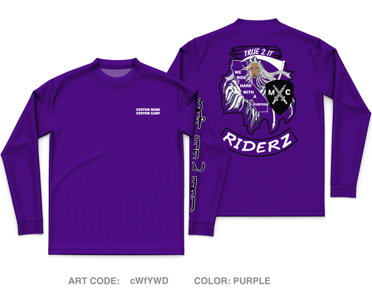 CUSTOM True 2 It Ladies MC Core Men's LS Performance Tee - cWfYWD