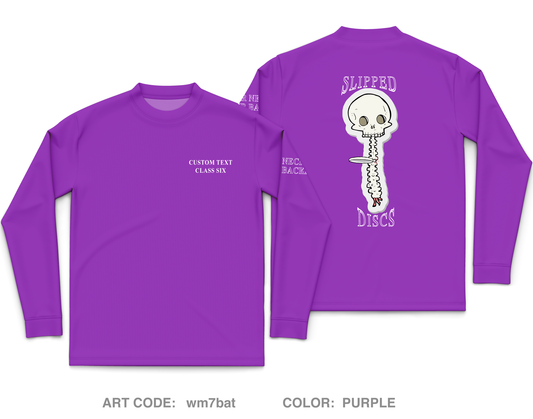 CUSTOM Slipped Discs Core Men's LS Performance Tee - wm7bat