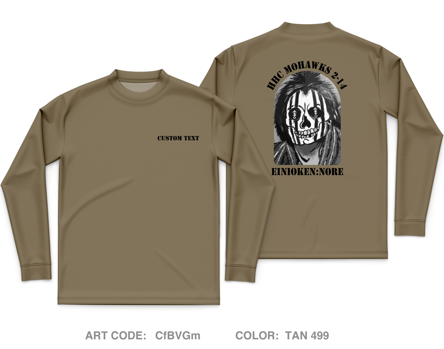 CUSTOM HHC, 2-14IN, 2 BCT, 10th MTN DIV(LI) Core Men's LS Performance Tee - CfBVGm