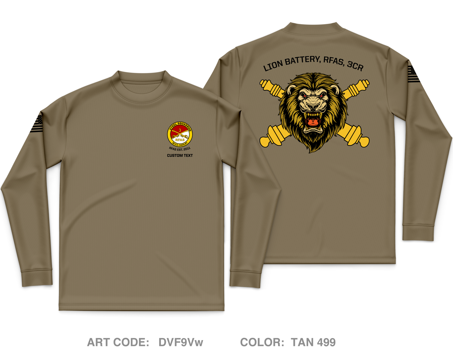 CUSTOM Lion Battery, RFAS, 3CR Core Men's LS Performance Tee - DVF9Vw