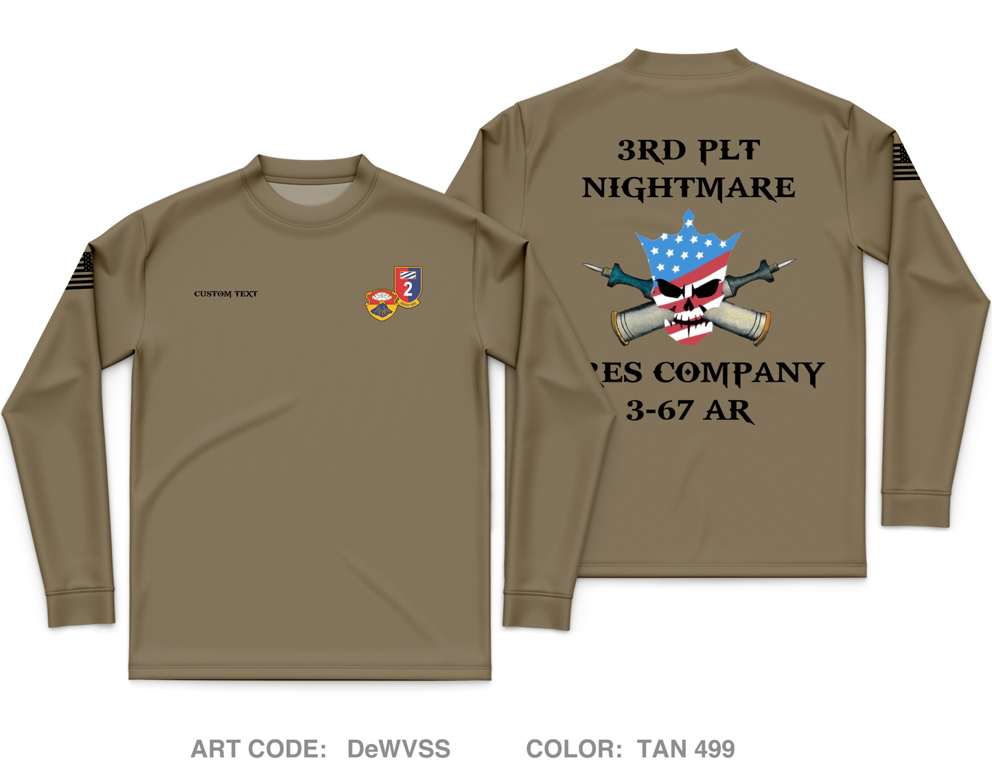 Custom A CO. 3-67 AR Core Men's LS Performance Tee - DeWVSS