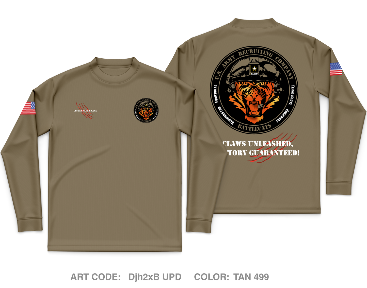 Custom Evansville Recruiting Company, BattleCats Core Men's LS Performance Tee - Djh2xB_UPD