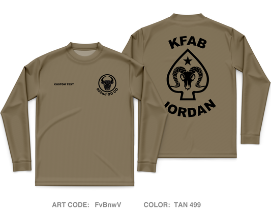 CUSTOM 802nd OD Co Core Men's LS Performance Tee - FvBnwV