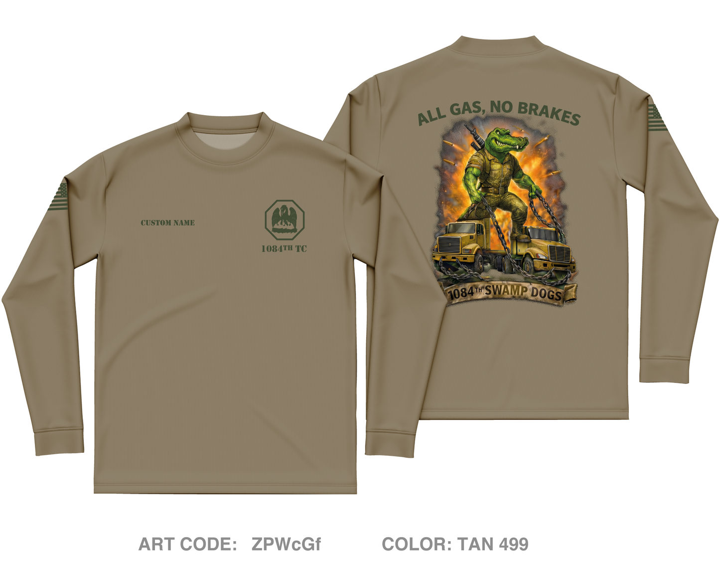 CUSTOM 1084th Transportation Company Core Men's LS Performance Tee - ZPWcGf