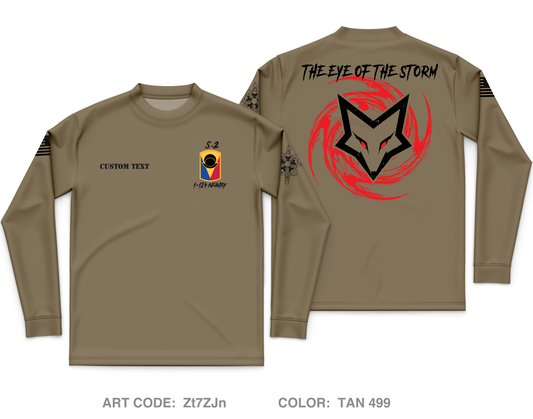 CUSTOM S-2 HHC, 1-124 INFANTRY, 53rd INFANTRY BRIGADE Core Men's LS Performance Tee - Zt7ZJn