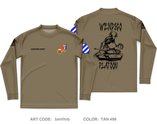 CUSTOM 1st Platoon Core Men's LS Performance Tee - bmVhrb