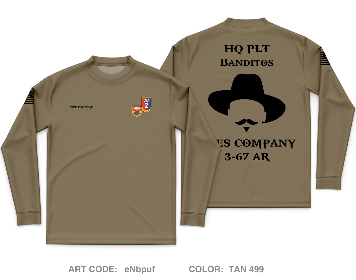 Custom A CO. 3-67 AR Core Men's LS Performance Tee - eNbpuf