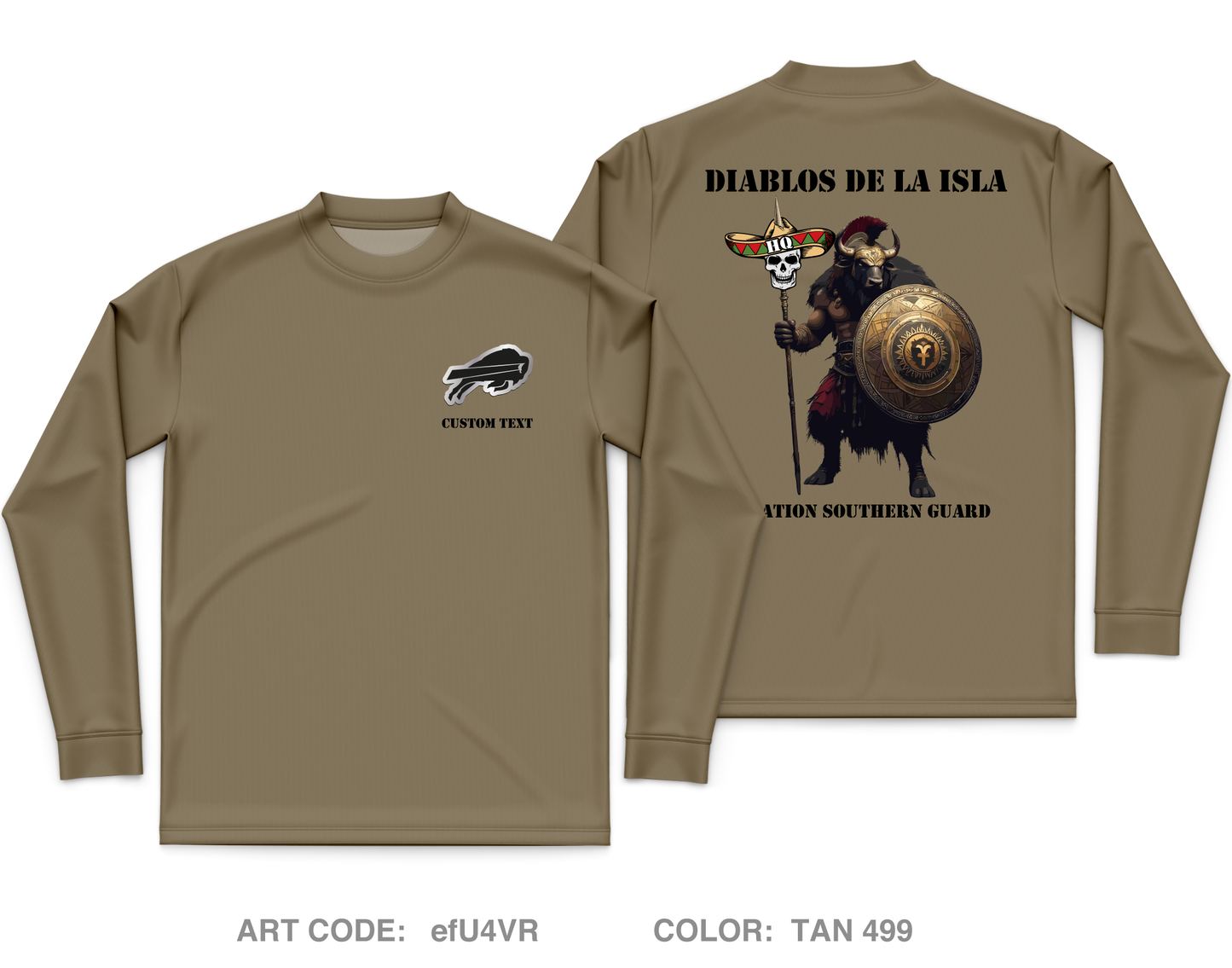 CUSTOM Island Devil's Store Core Men's LS Performance Tee - efU4VR