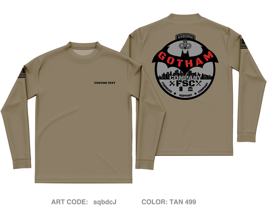 CUSTOM GOTHAM COMPANY Core Men's LS Performance Tee - sqbdcJ