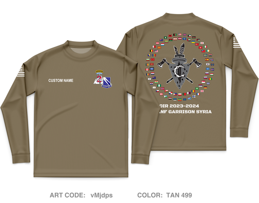 CUSTOM C TRP, 1-89 CAV, 2nd BDE, 10th MTN Core Men's LS Performance Tee - vMjdps