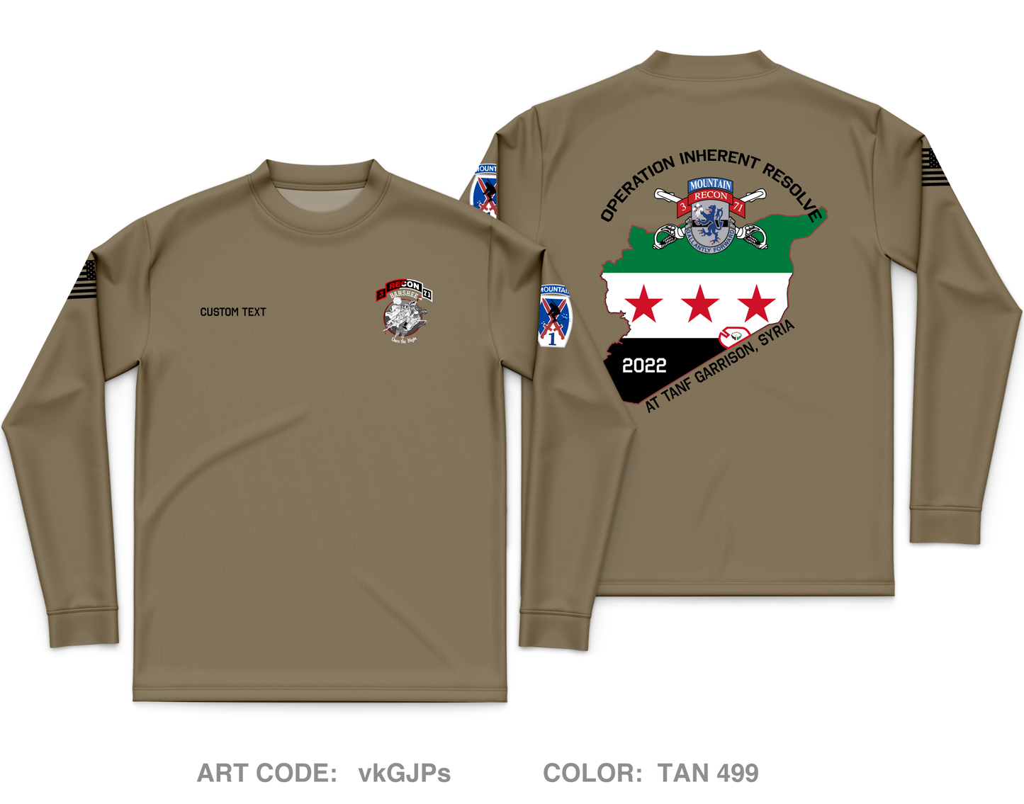 Custom B-TRP, 3-71 Cav, 1BCT Core Men's LS Performance Tee - vkGJPs