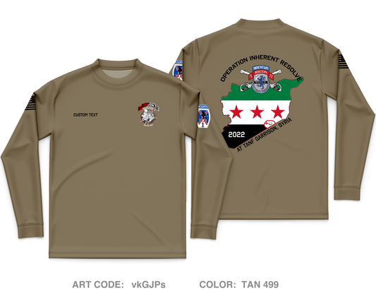 Custom B-TRP, 3-71 Cav, 1BCT Core Men's LS Performance Tee - vkGJPs