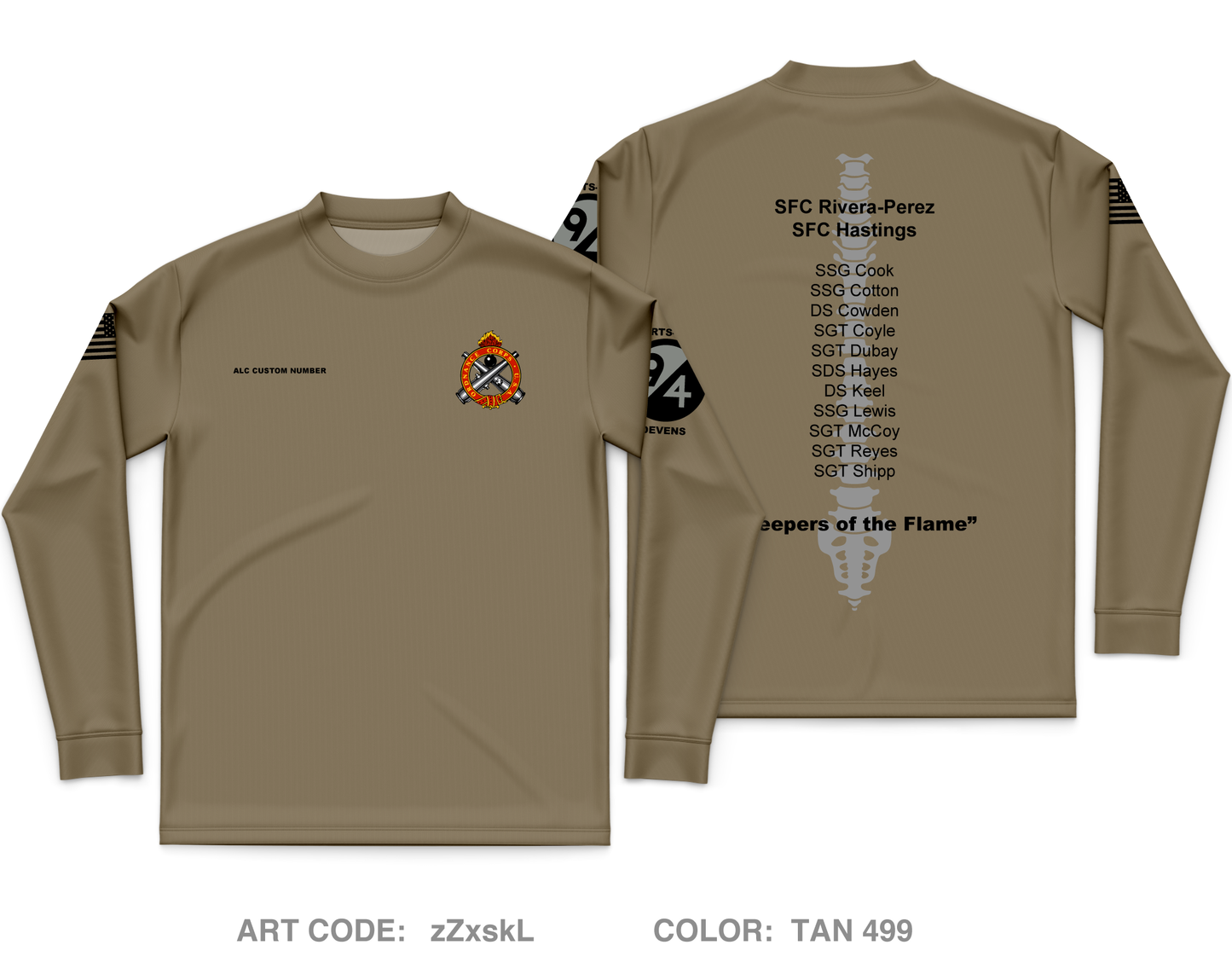 CUSTOM RTS-M Devens ALC Core Men's LS Performance Tee - zZxskL