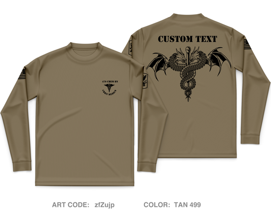 CUSTOM 479th CBRN BN Core Men's LS Performance Tee - zfZujp