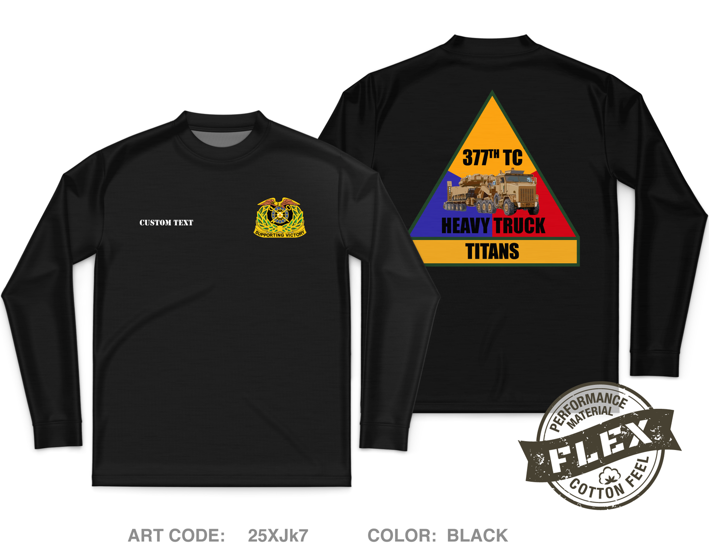 CUSTOM 377 titans Core Men's LS Flex Performance Tee - 25XJk7