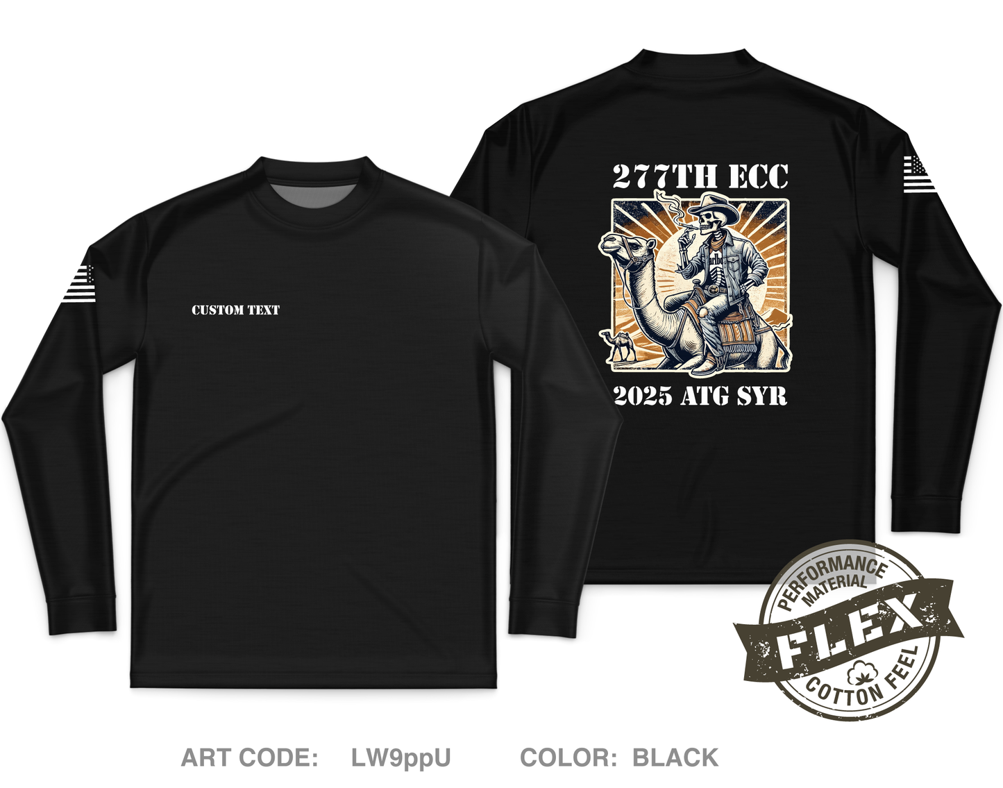 CUSTOM 2nd Platoon 277th ECC Core Men's LS Flex Performance Tee - LW9ppU