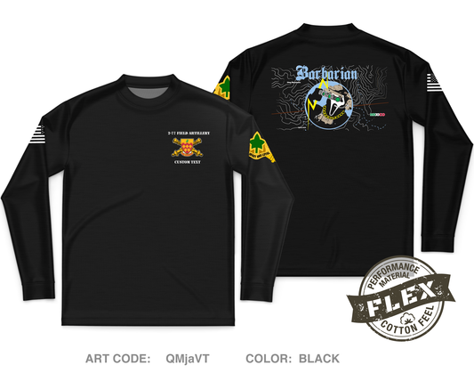 CUSTOM Barbarian/ 2-77 FA Core Men's LS Flex Performance Tee - QMjaVT