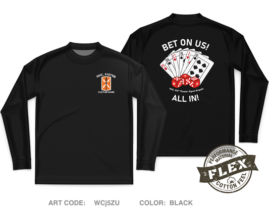 CUSTOM HHC, 516th Theater Signal Brigade Core Men's LS Flex Performance Tee - WCj5ZU