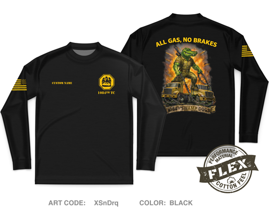CUSTOM 1084th Transportation Company Core Men's LS Flex Performance Tee - XSnDrq