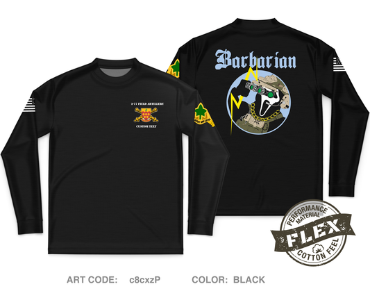 CUSTOM Barbarian/ 2-77 FA Core Men's LS Flex Performance Tee - c8cxzP