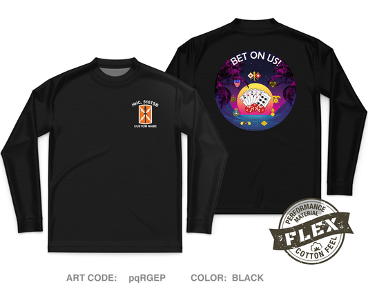 CUSTOM HHC, 516th Theater Signal Brigade Core Men's LS Flex Performance Tee - pqRGEP