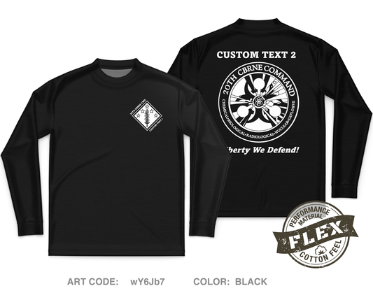 CUSTOM 20th CBRNE Command - Command Group Core Men's LS Flex Performance Tee - wY6Jb7