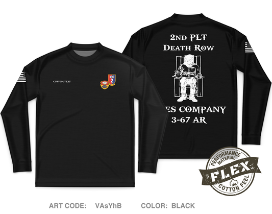 Custom A CO. 3-67 AR Core Men's LS Flex Performance Tee - VAsYhB