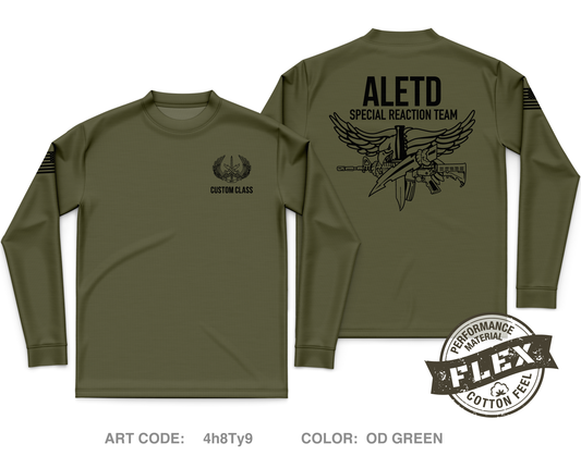 CUSTOM Advanced Law Enforcement Training Division (Fort Leonard Wood) Core Men's LS Flex Performance Tee - 4h8Ty9