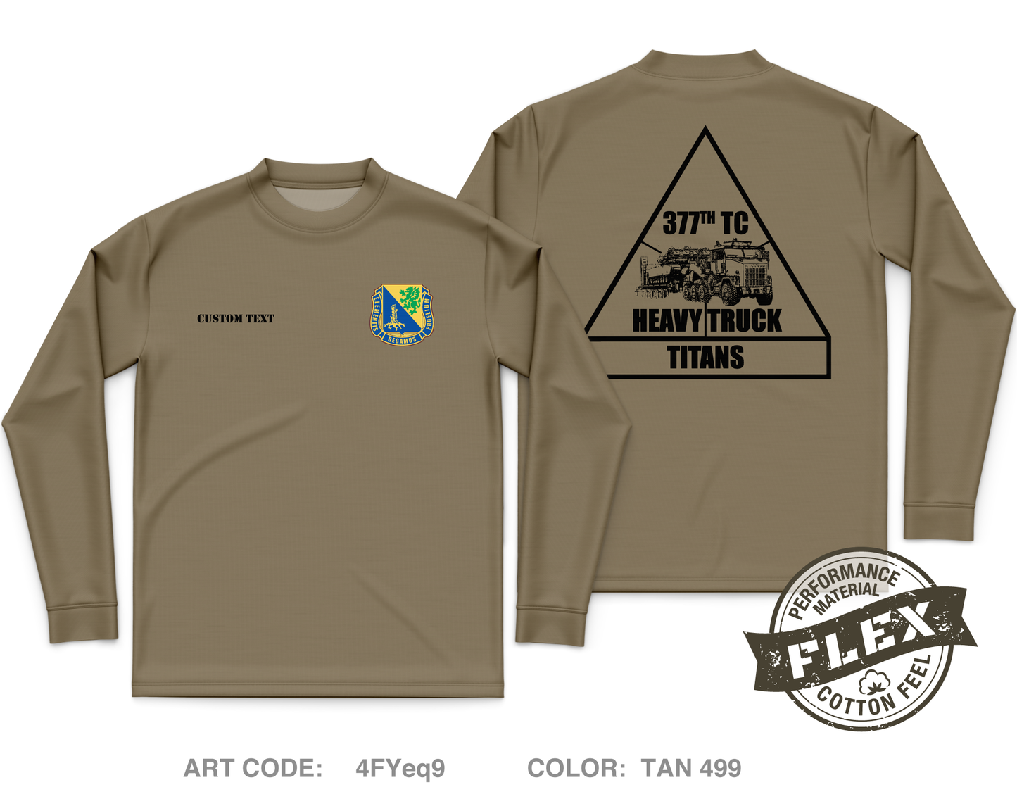 CUSTOM 377 titans Core Men's LS Flex Performance Tee - 4FYeq9