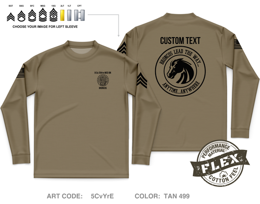 CUSTOM B Co 264th MED BN Store 1 Core Men's LS Flex Performance Tee - 5CvYrE