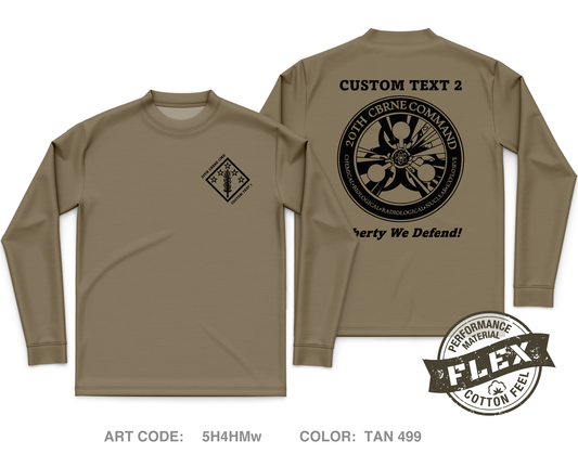 CUSTOM 20th CBRNE Command - Command Group Core Men's LS Flex Performance Tee - 5H4HMw