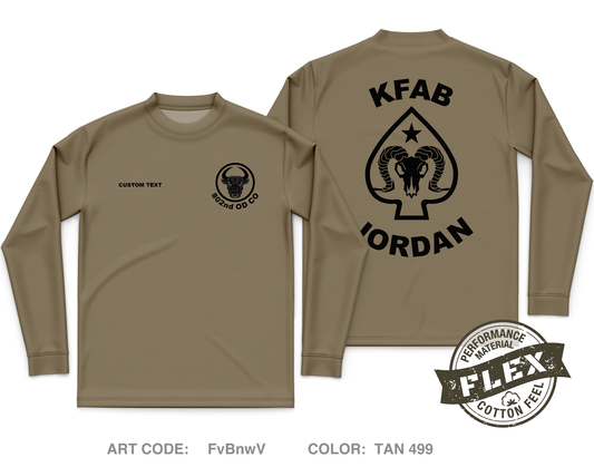 CUSTOM 802nd OD Co Core Men's LS Flex Performance Tee - FvBnwV