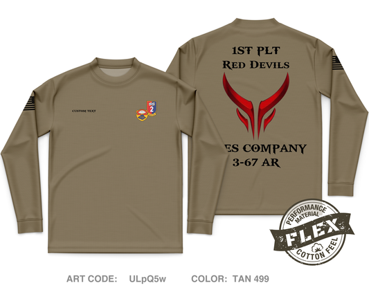 Custom A CO. 3-67 AR Core Men's LS Flex Performance Tee - ULpQ5w