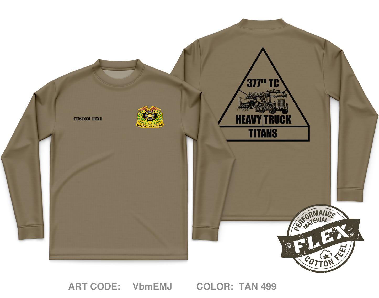 CUSTOM 377 titans Core Men's LS Flex Performance Tee - VbmEMJ