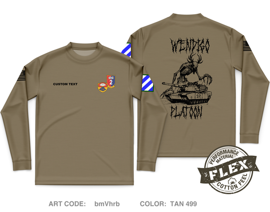 CUSTOM 1st Platoon Core Men's LS Flex Performance Tee - bmVhrb
