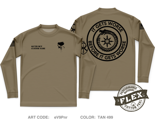 Custom 607th MCT Core Men's LS Flex Performance Tee - eV9Pnr