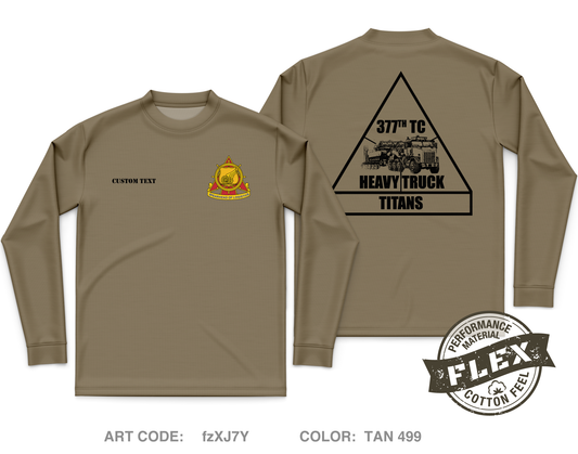 CUSTOM 377 titans Core Men's LS Flex Performance Tee - fzXJ7Y