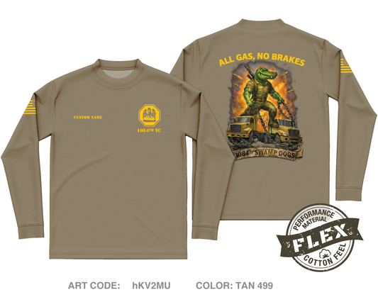 CUSTOM 1084th Transportation Company Core Men's LS Flex Performance Tee - hKV2MU