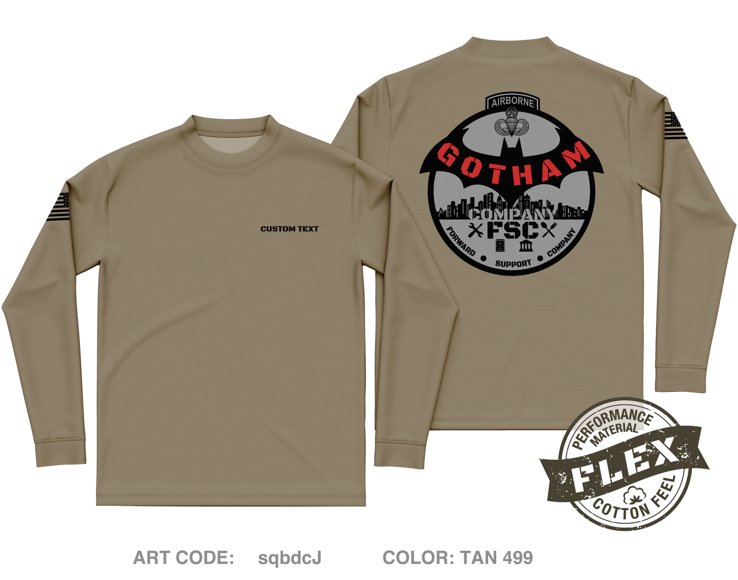 CUSTOM COMPANY Core Men's LS Flex Performance Tee - sqbdcJ