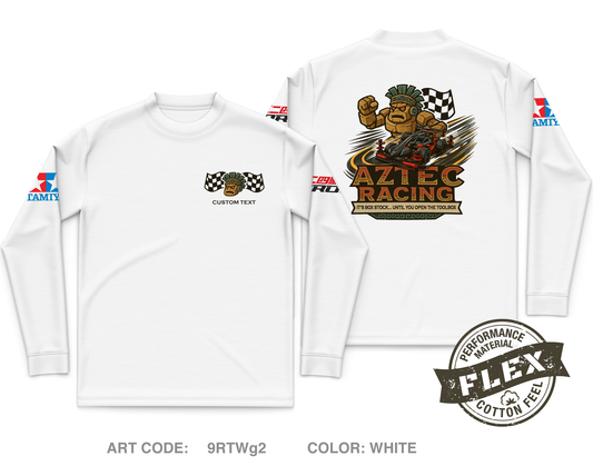 CUSTOM Aztec Racing Core Men's LS Flex Performance Tee - FnktpT