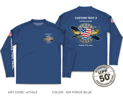 CUSTOM Heroes on the Water National Core Men's UPF 50+ Performance LS Tee
