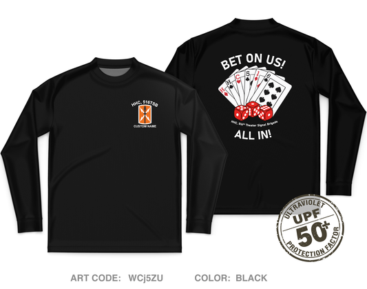 CUSTOM HHC, 516th Theater Signal Brigade Core Men's UPF 50+ Performance LS Tee - WCj5ZU