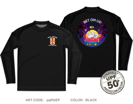 CUSTOM HHC, 516th Theater Signal Brigade Core Men's UPF 50+ Performance LS Tee - pqRGEP