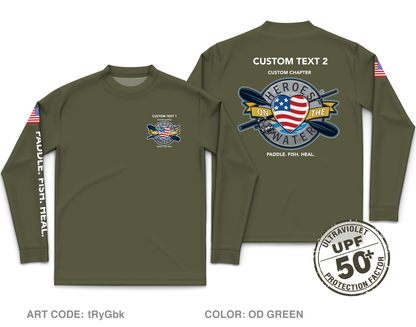 CUSTOM Heroes on the Water National Core Men's UPF 50+ Performance LS Tee