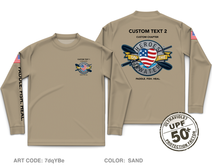 CUSTOM Heroes on the Water National Core Men's UPF 50+ Performance LS Tee