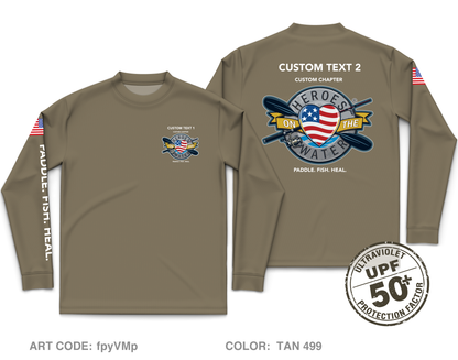 CUSTOM Heroes on the Water National Core Men's UPF 50+ Performance LS Tee