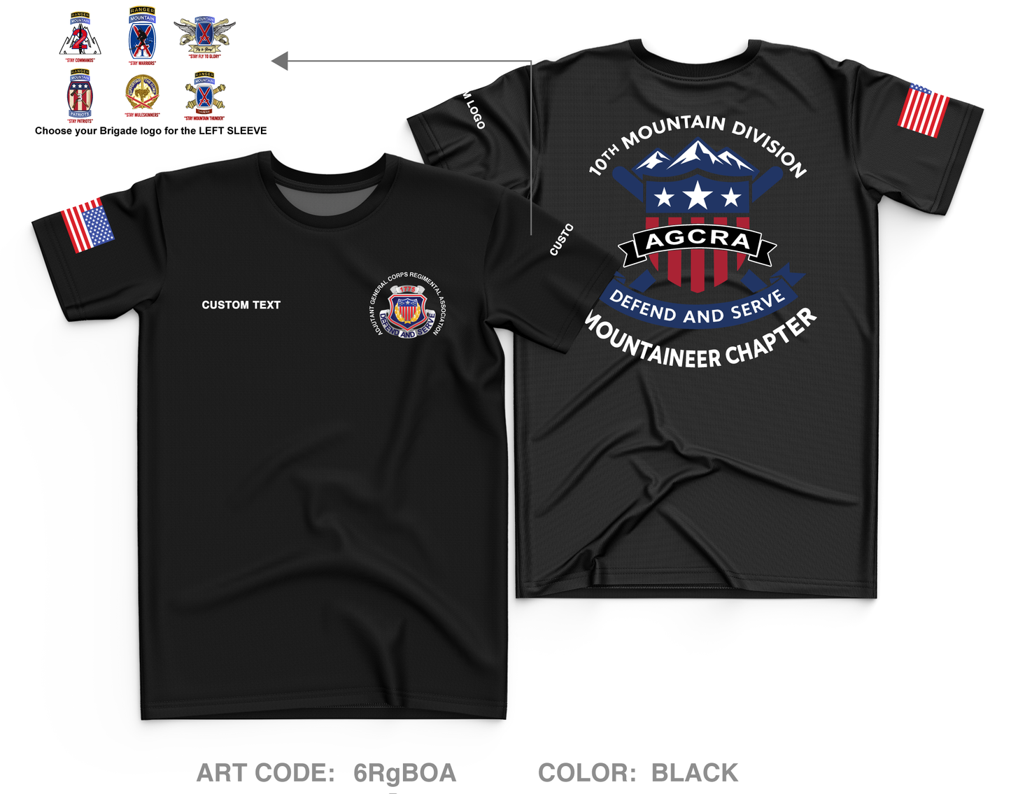 CUSTOM Mountaineer Agcra Core Men's SS Performance Tee - 6RgBOA